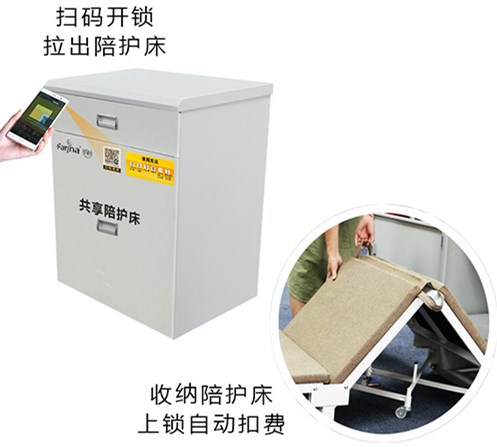 法瑞納共享陪護床,手機掃碼,收納陪護床"