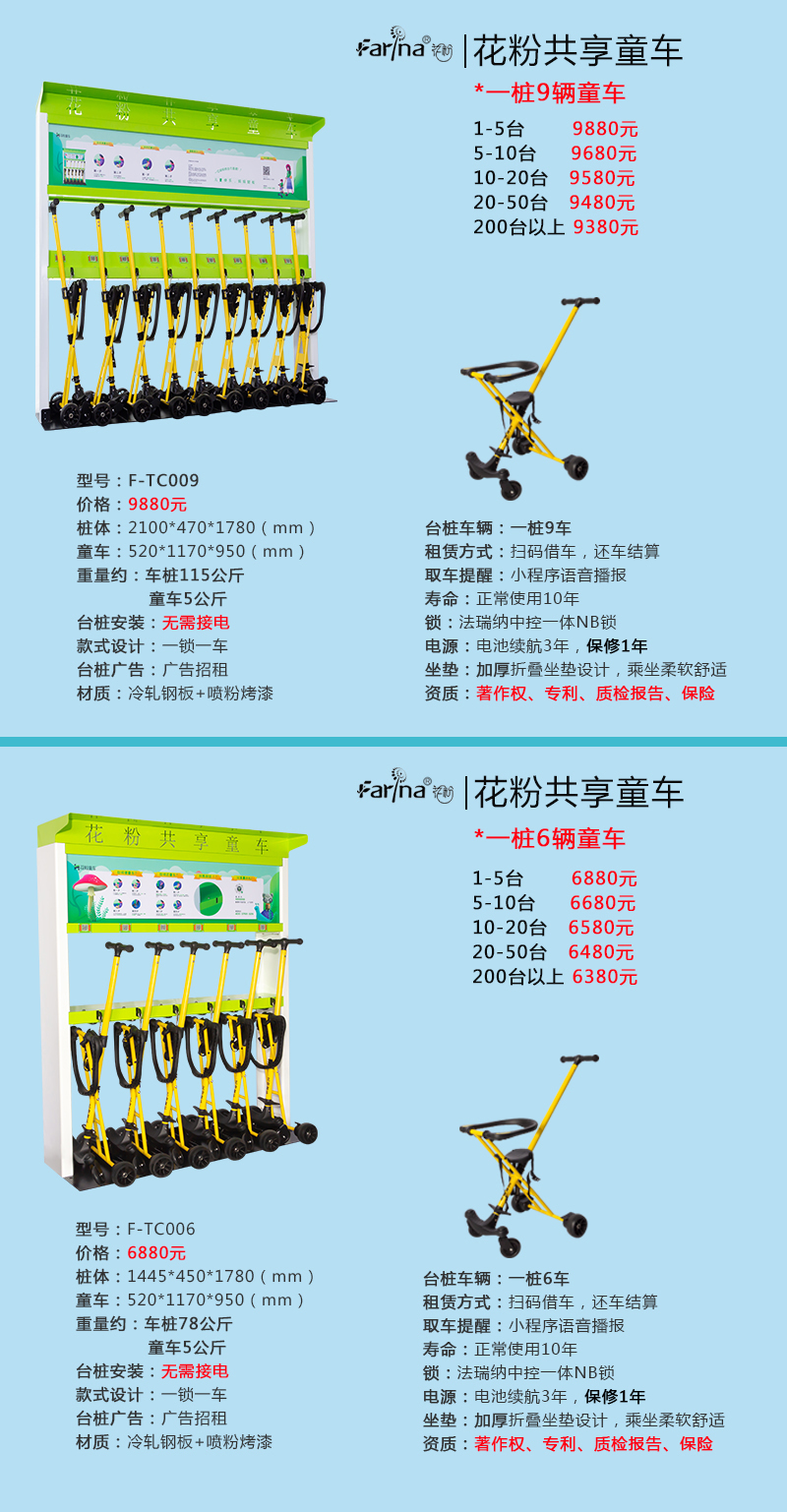 法瑞納花粉共享童車