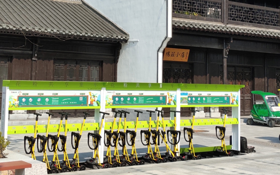 共享童車五一期間花粉共享童車大放異彩！