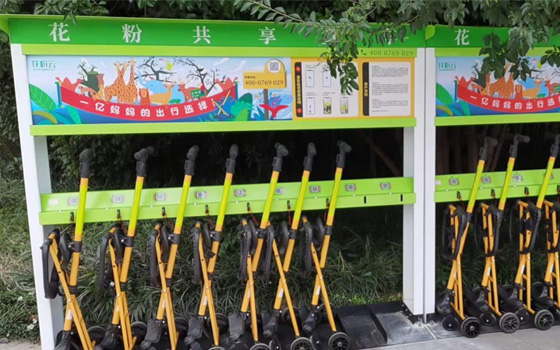 共享童車入駐山東聊城動物園